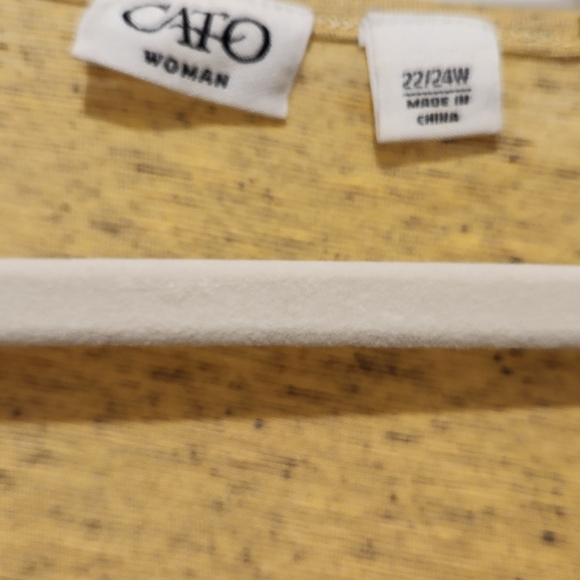 Cato Yellow Butterfly Print Tank Top - Picture 2 of 4